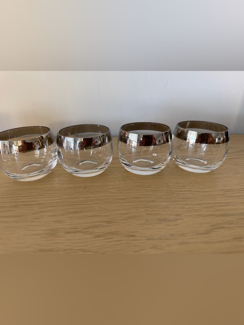 Smoky Rim mid century Glass glasses - seen in “mad men” - Set of 4